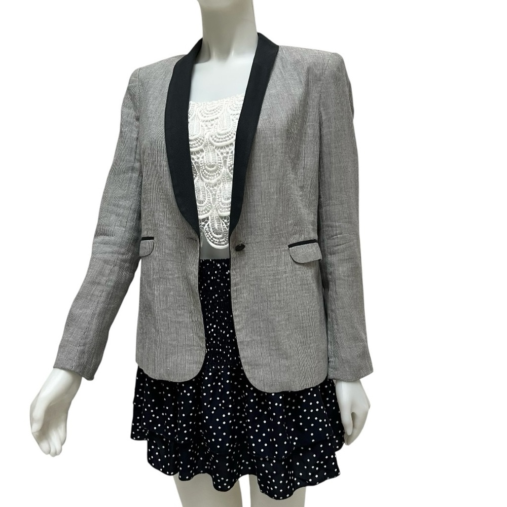 RAG & BONE Sear Sucker Striped Blazer Shawl Collar Quiet Luxury Old Money Preppy